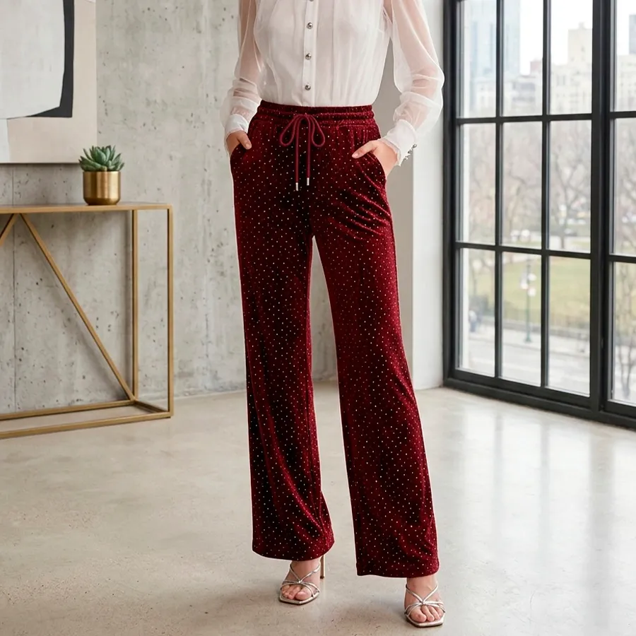 3365 PANTALON DE MUJER BRILLOSO 9506