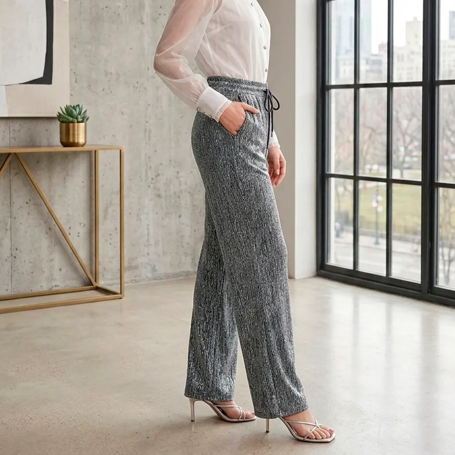 3365 PANTALON DE MUJER BRILLOSO 9506
