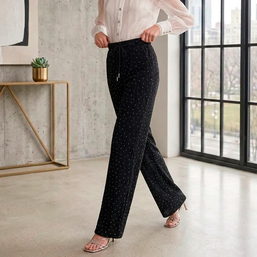 3365 PANTALON DE MUJER BRILLOSO 9506