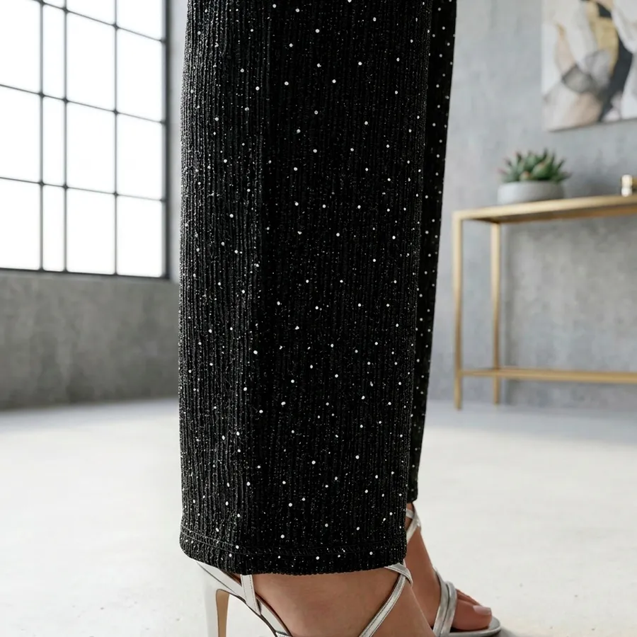 3365 PANTALON DE MUJER BRILLOSO 9506