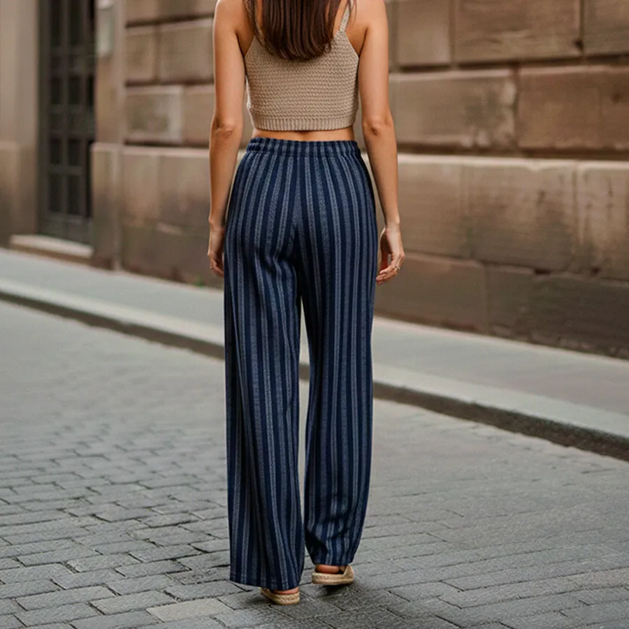 AD2617 PANTALON PIERNA ANCHA RAYAS 9263
