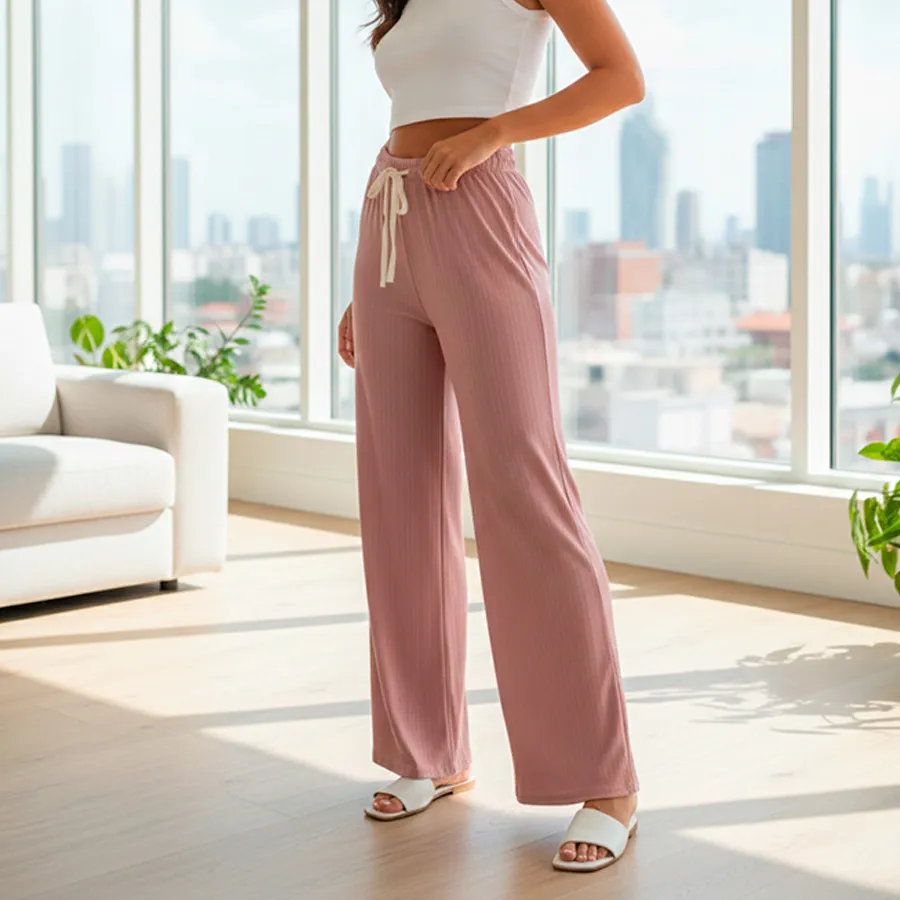 AD2637 PANTALON DE PIERNA ANCHA 9300