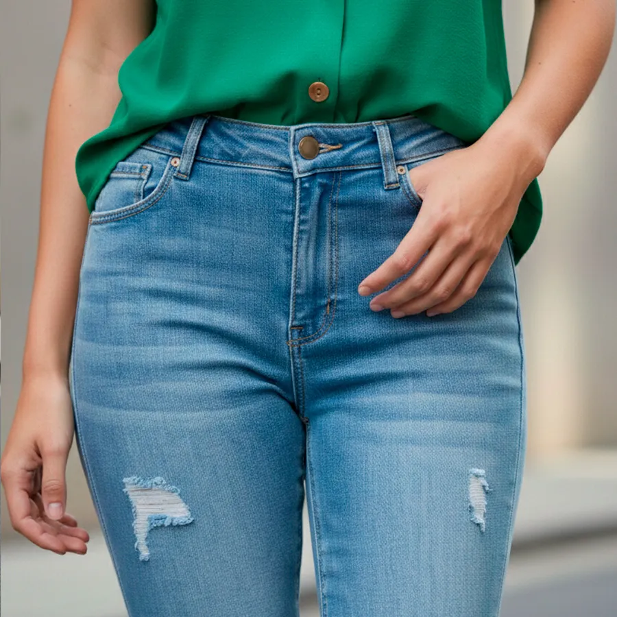 S1002 JEANS ENTUBADO DE MUJJER 9393