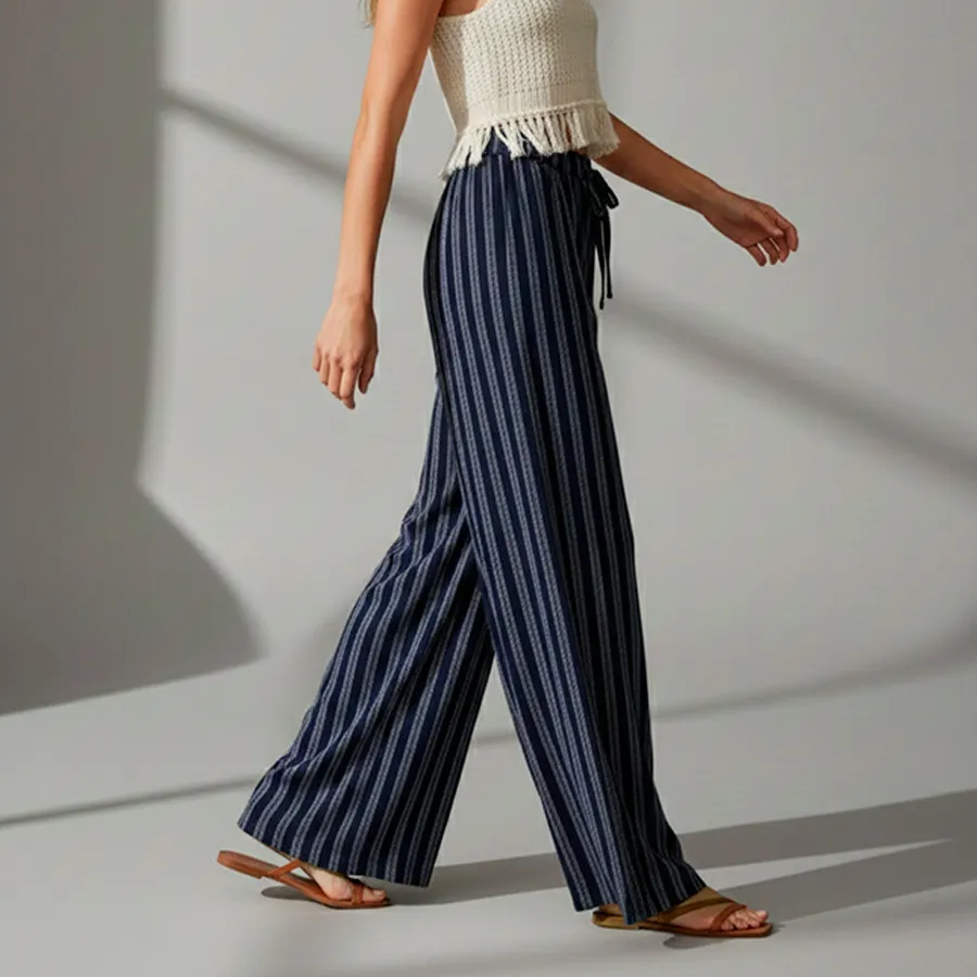 AD2617 PANTALON PIERNA ANCHA RAYAS 9264