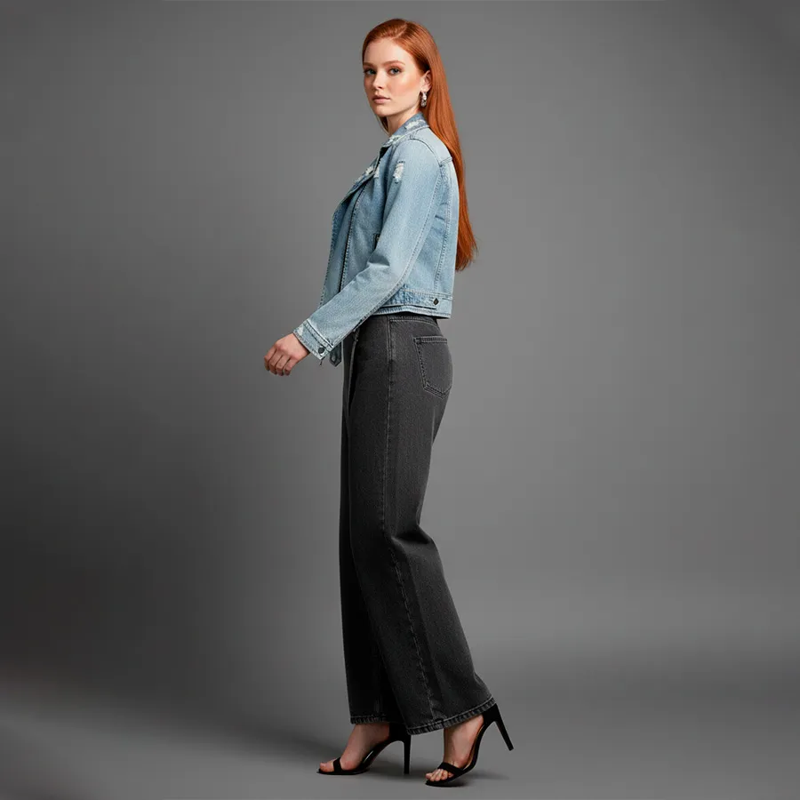 2022-72 CHAMARRA DE MEZCLILLA CON AFELPADO 7740