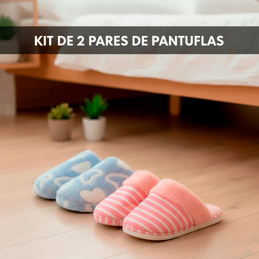 PANTUFLAS-01 KIT DE 2 PANTUFLAS 6827