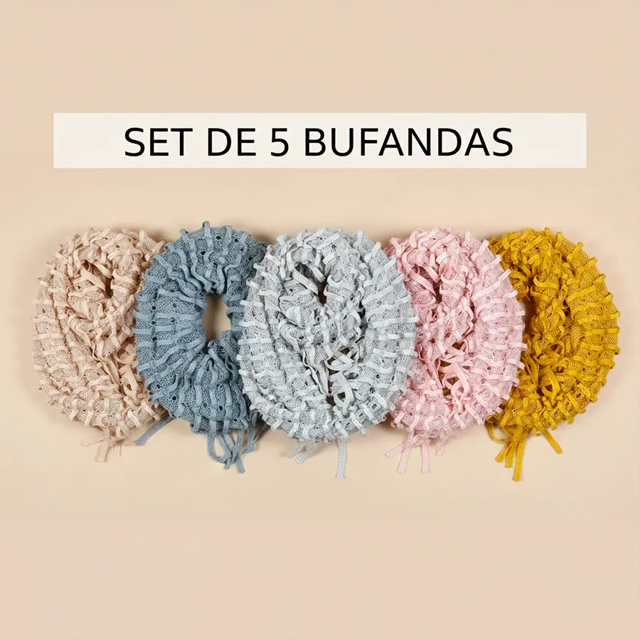 BUFANDA KIT DE 5 BUFANDAS 6136