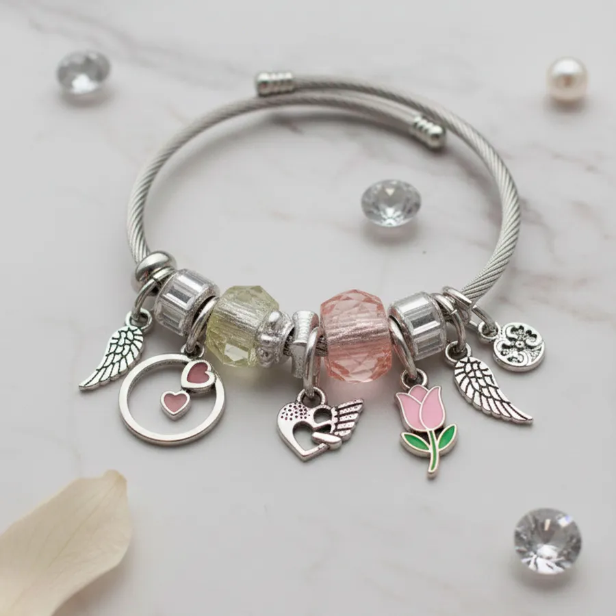 4367-1 KIT DE 4 PULSERA PLATA 6038