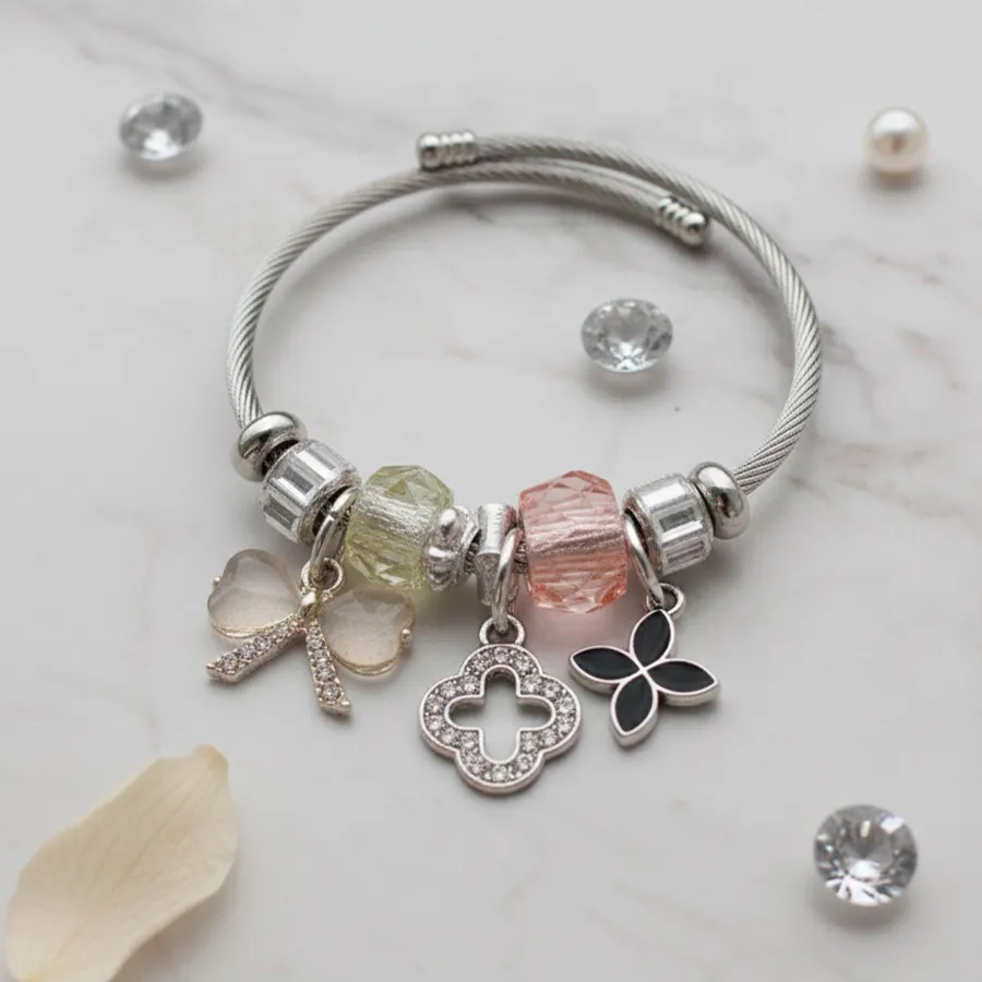 4367-1 KIT DE 4 PULSERA PLATA 6038
