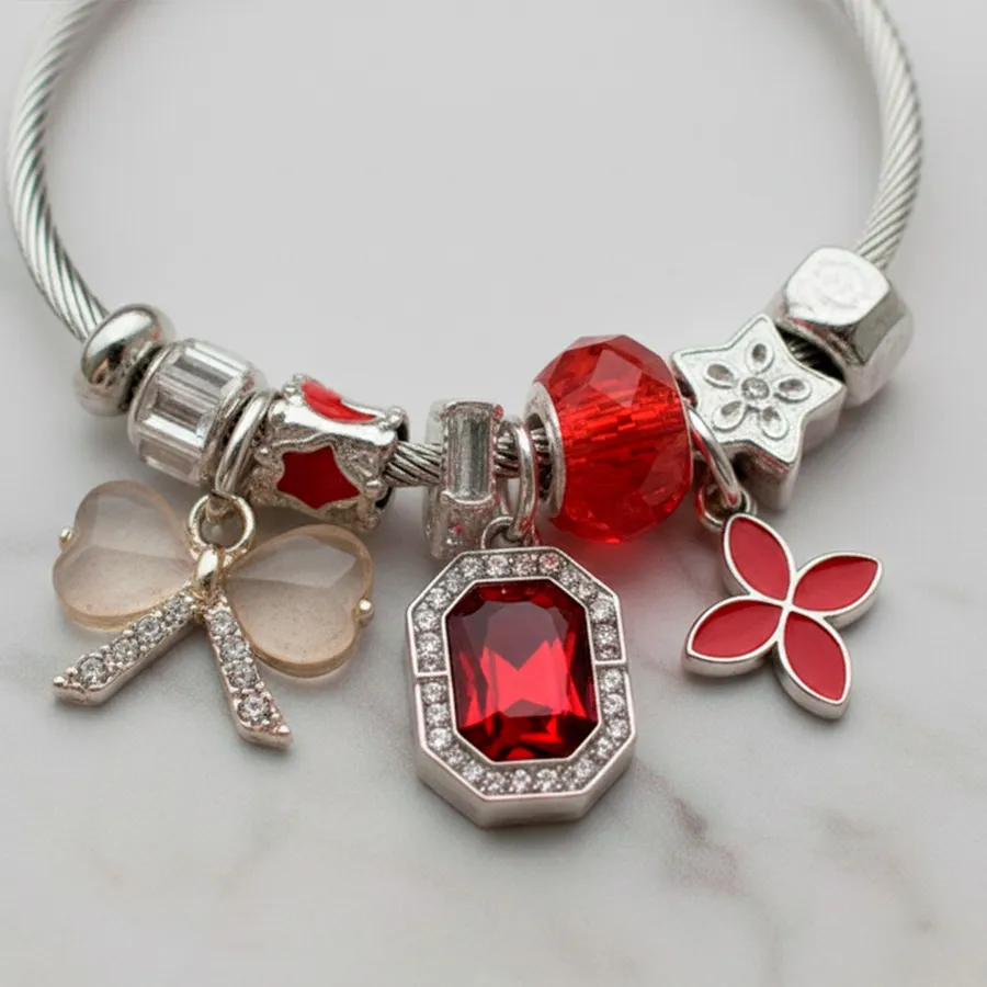 4367-1 KIT DE 4 PULSERA PLATA 6038