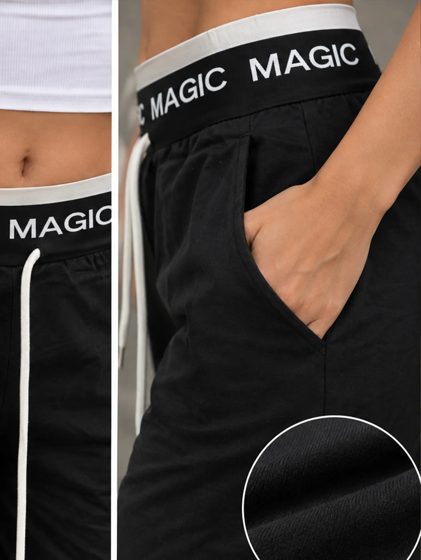 AD2648 Pantalón holgado con cintura 15817