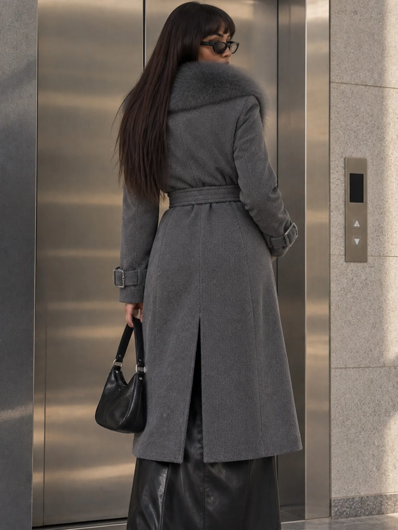 M01 abrigo gris y gris con negro 15268