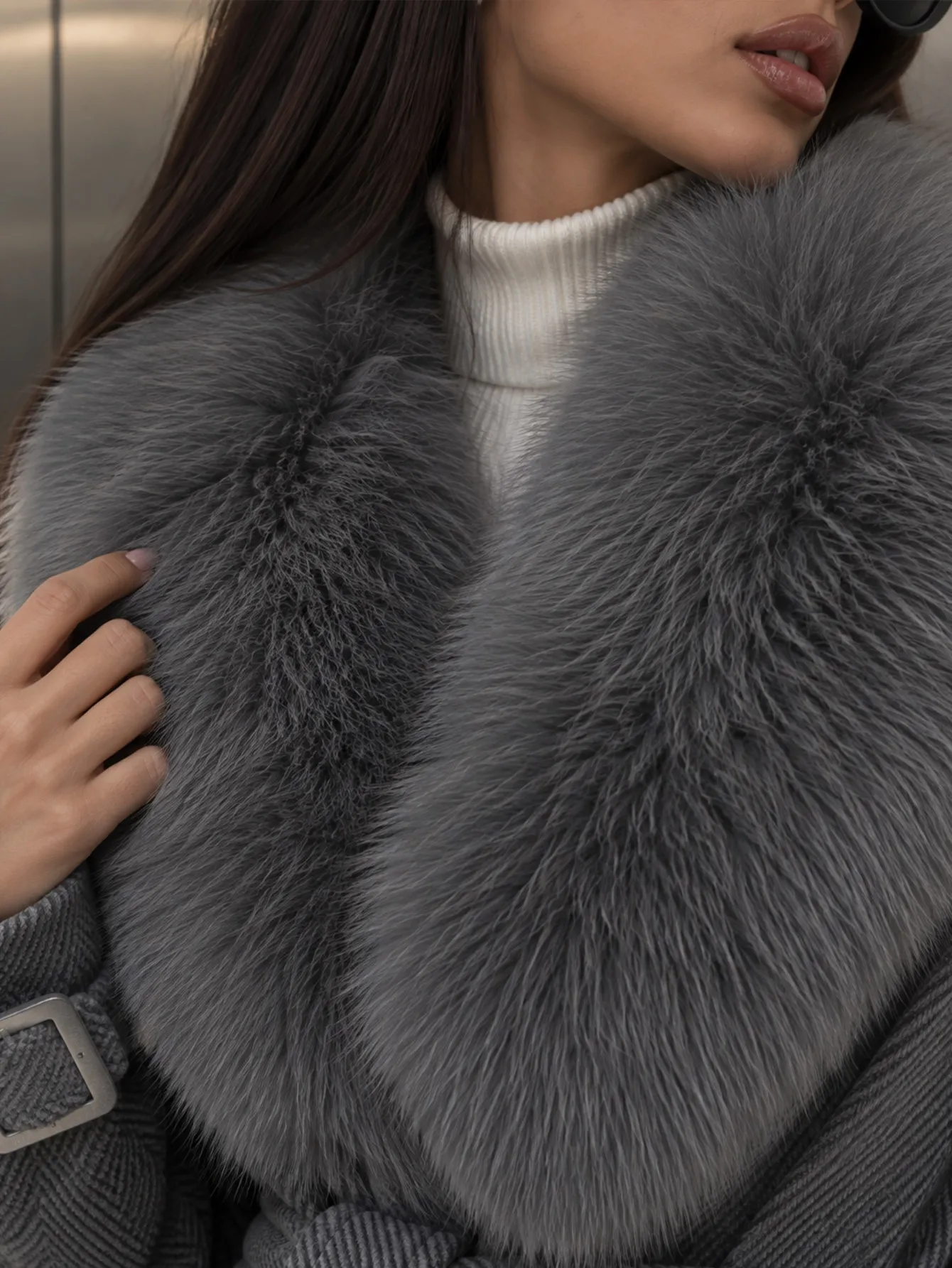 M01 abrigo gris y gris con negro 15268
