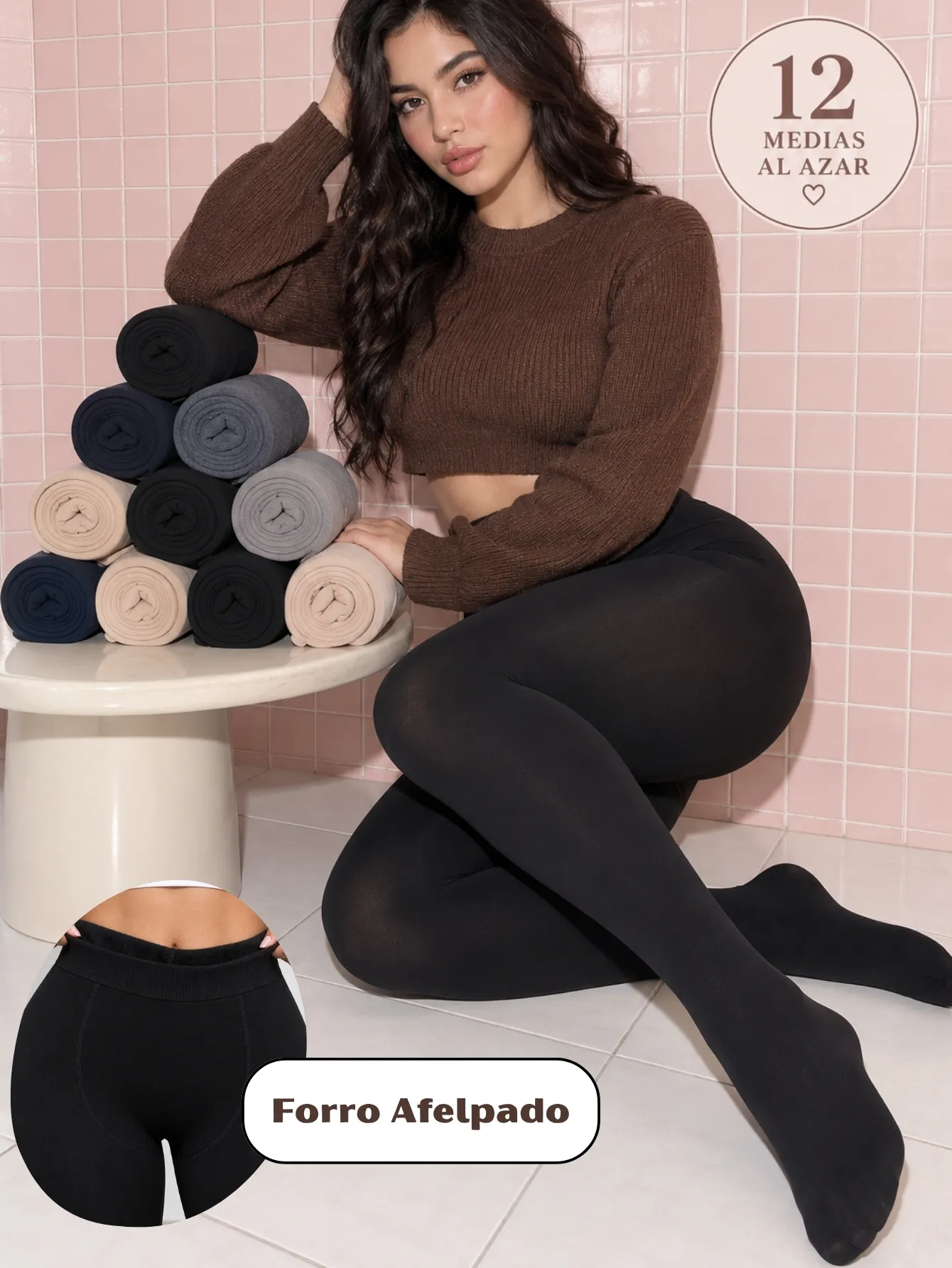 3303-UNI-N Media Afelpada-12 PCS 15428