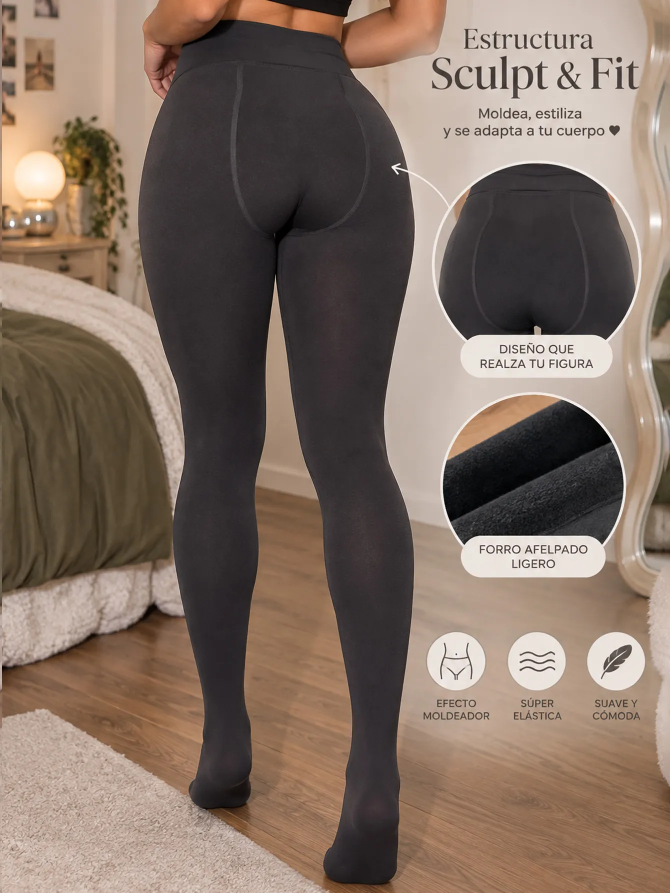 3303-UNI-N Medias Afelpadas ligeras-6 pcs 15369