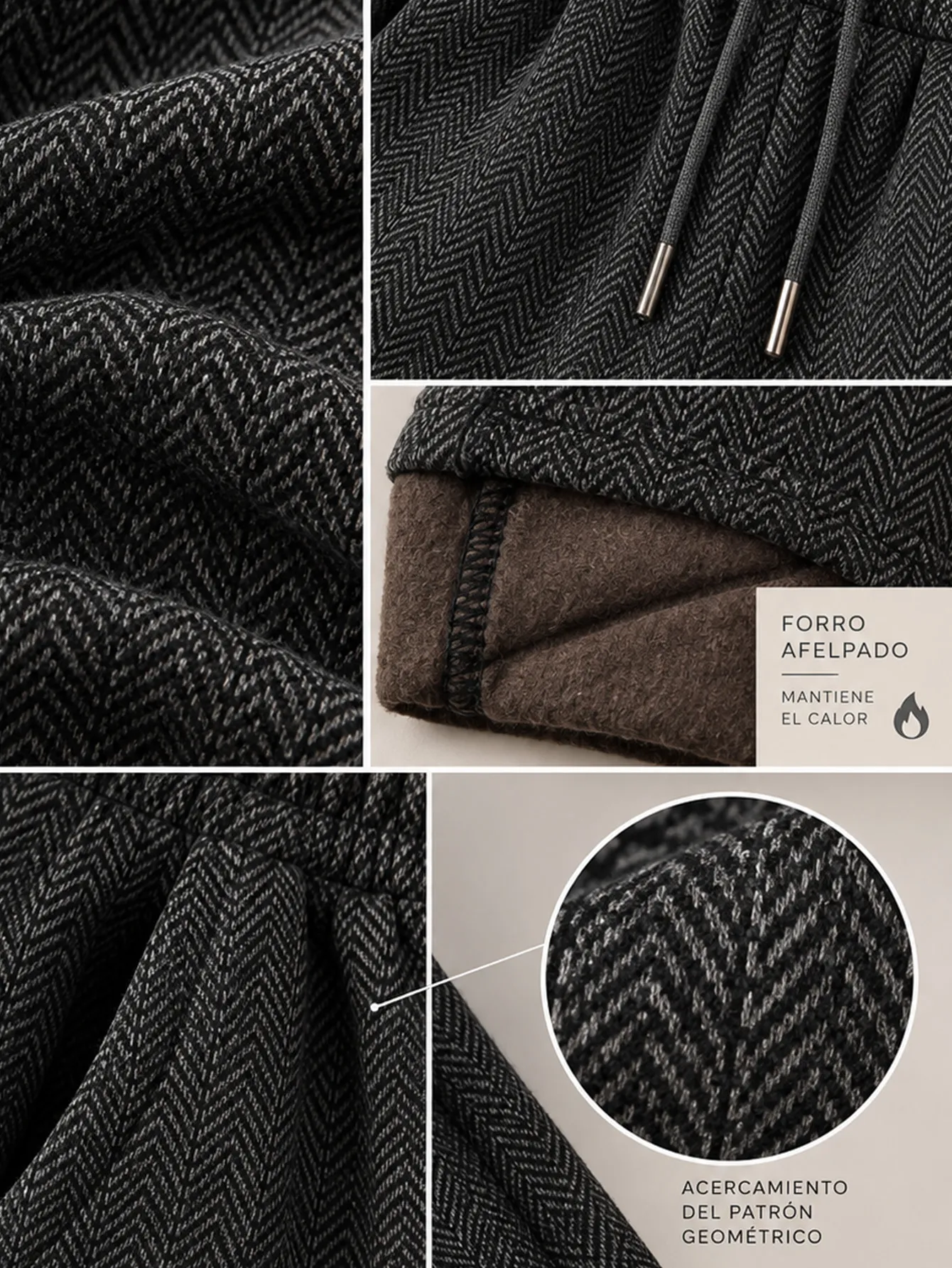 AD2650 Pantalón jaspeado con forro interior afelpado 15652